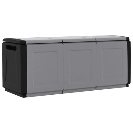 Dynbox 138x53x57 cm 330 L mörkgrå och svart