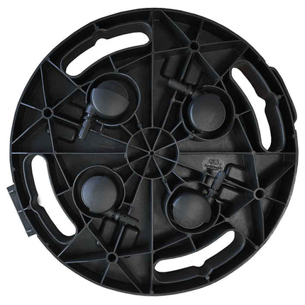 Blomvagn med hjul diameter 30 cm svart 170 kg