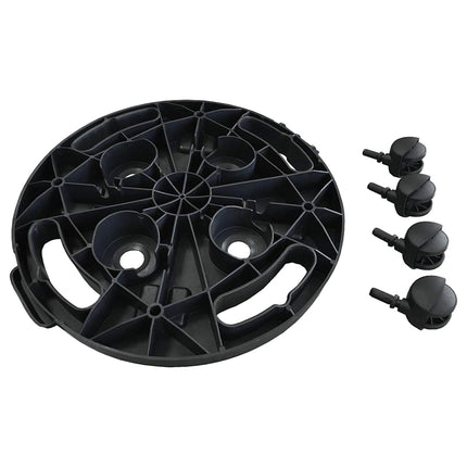 Blomvagn med hjul diameter 30 cm svart 170 kg