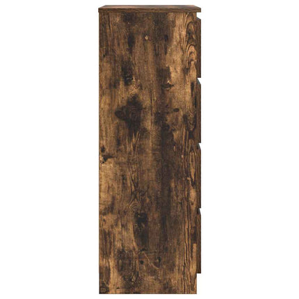Byrå rökfärgad ek 60x35x98,5 cm konstruerat trä