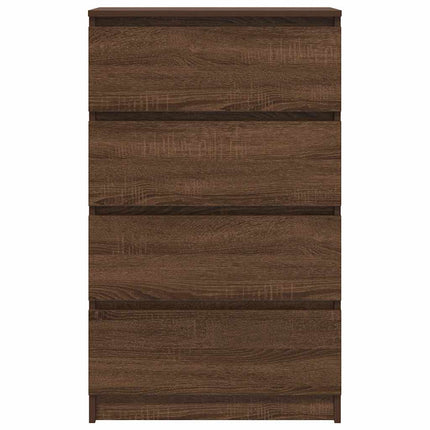 Byrå brun ek 60x35x98,5 cm konstruerat trä