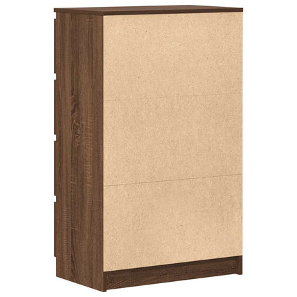 Byrå brun ek 60x35x98,5 cm konstruerat trä