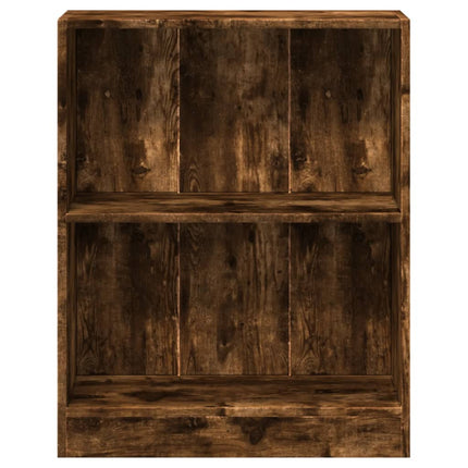 Bokhylla rökfärgad ek 60x24x76 cm konstruerat trä