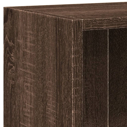 Bokhylla brun ek 60x24x76 cm konstruerat trä