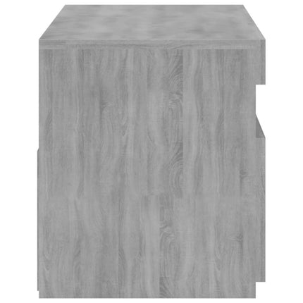 Tv-bänk med LED-belysning grå sonoma 75x35x40 cm