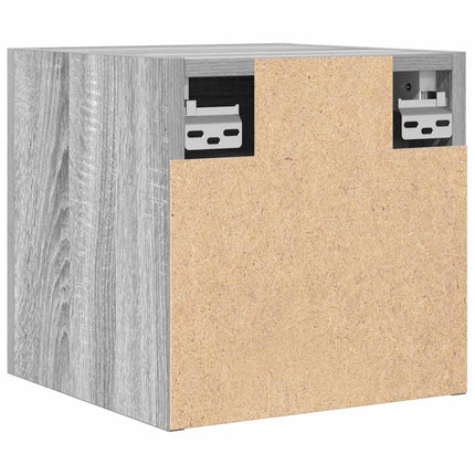 Väggmonterad tv-bänk grå sonoma 30,5x30x30 cm