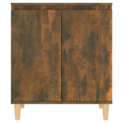 Skåp rökfärgad ek 60x35x70 cm konstruerat trä