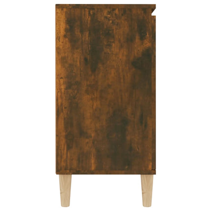 Skänk rökfärgad ek 101x35x70 cm konstruerat trä