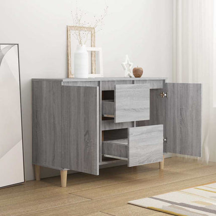Skänk grå sonoma 101x35x70 cm konstruerat trä