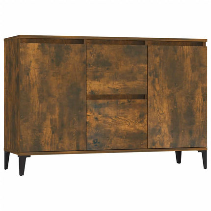 Skänk rökfärgad ek 102x35x70 cm konstruerat trä