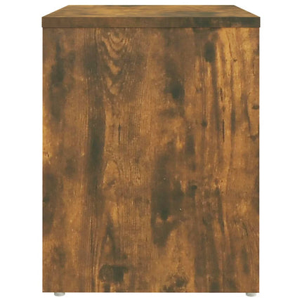 Sängbord rökfärgad ek 40x30x40 cm konstruerat trä