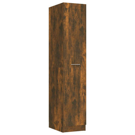 Apoteksskåp rökfärgad ek 30x42,5x150 cm konstruerat trä