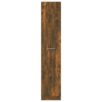 Apoteksskåp rökfärgad ek 30x42,5x150 cm konstruerat trä