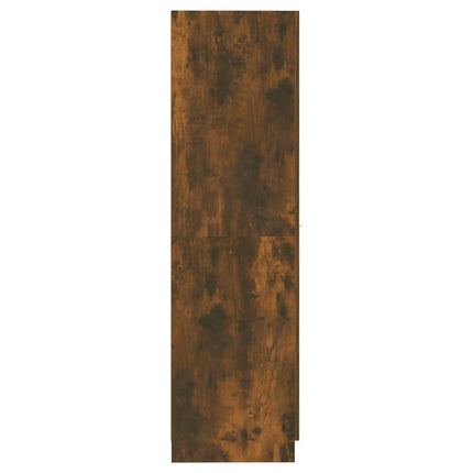 Apoteksskåp rökfärgad ek 30x42,5x150 cm konstruerat trä