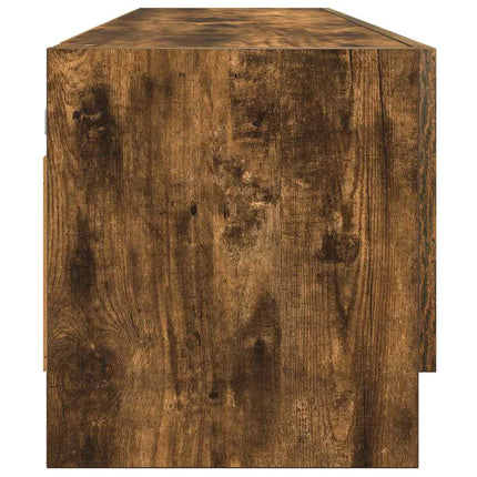 Klädhängare rökfärgad ek 100x32,5x35 cm konstruerat trä
