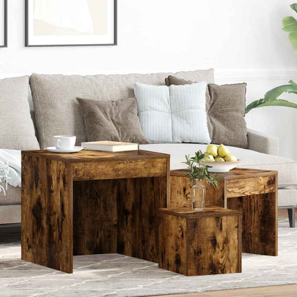 Satsbord 3 St Åldrat Trä Konstruerat Trä