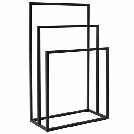 Fristående handdukshängare svart 48x24x79 cm järn