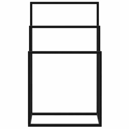 Fristående handdukshängare svart 48x24x79 cm järn