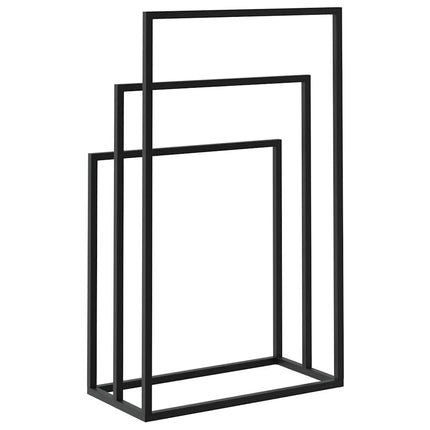 Fristående handdukshängare svart 48x24x79 cm järn