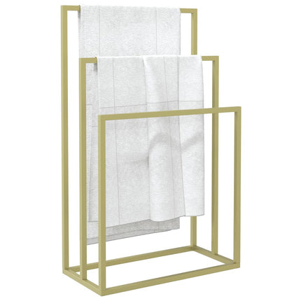 Fristående handdukshängare guld 48x24x79 cm järn