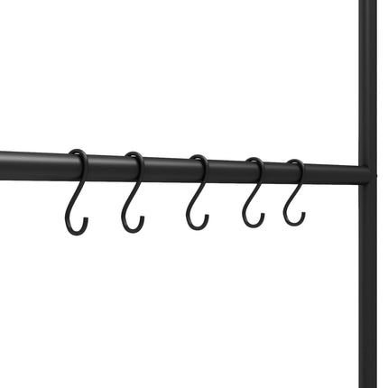 Handdukshängare med stege och 5 nivåer svart 58x175 cm järn