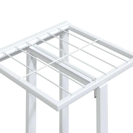 Växtställ på hjul 5 hyllor 44x23x100 cm vit järn