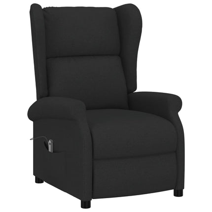 Elektrisk reclinerfåtölj svart tyg