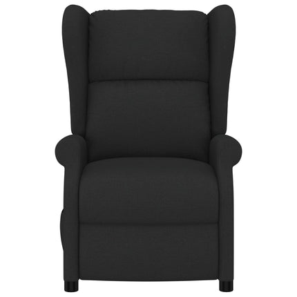 Elektrisk reclinerfåtölj svart tyg