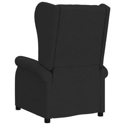 Elektrisk reclinerfåtölj svart tyg