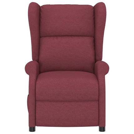 Elektrisk reclinerfåtölj vinröd tyg