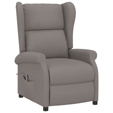 Elektrisk reclinerfåtölj taupe tyg