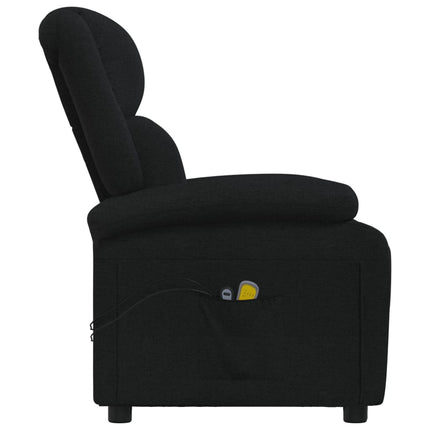 Elektrisk massagefåtölj svart tyg