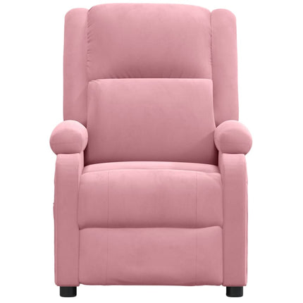 Elektrisk reclinerfåtölj rosa sammet