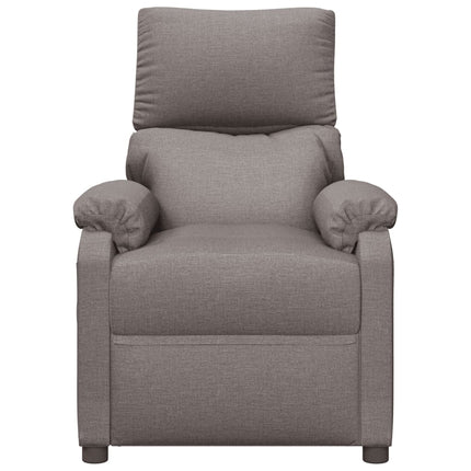 Elektrisk reclinerfåtölj taupe tyg