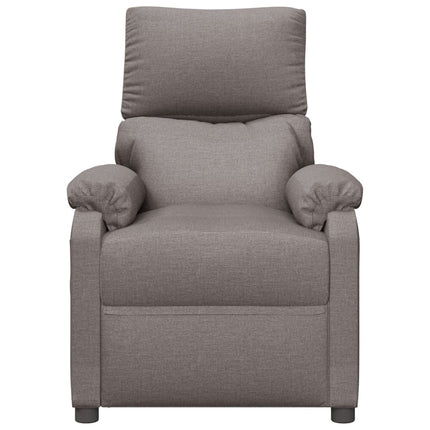 Elektrisk massagefåtölj taupe tyg
