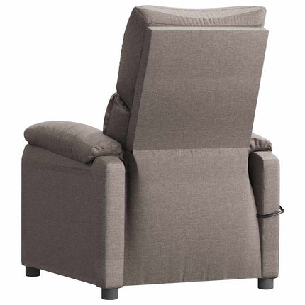 Elektrisk massagefåtölj taupe tyg