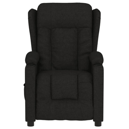 Elektrisk reclinerfåtölj svart tyg