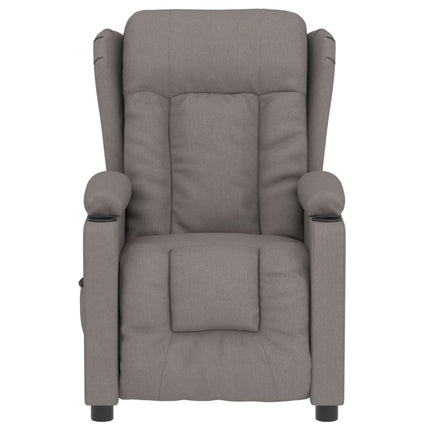 Elektrisk reclinerfåtölj taupe tyg