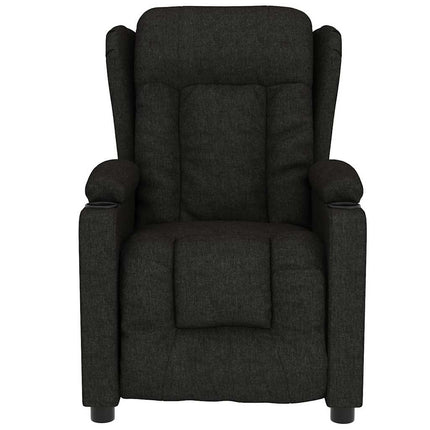 Elektrisk massagefåtölj svart tyg