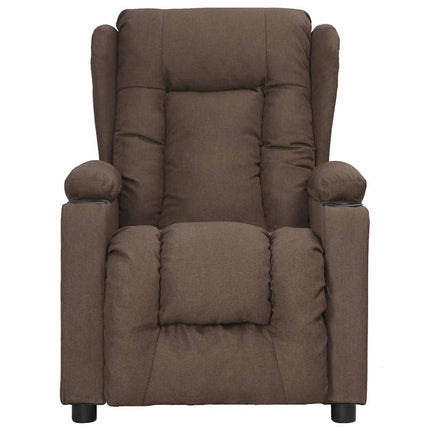 Elektrisk massagefåtölj taupe tyg