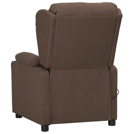 Elektrisk massagefåtölj taupe tyg