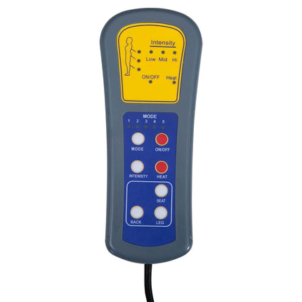 Elektrisk massagefåtölj gräddvit tyg