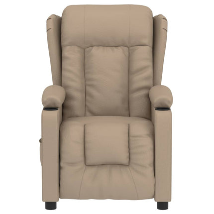 Elektrisk reclinerfåtölj cappuccino konstläder