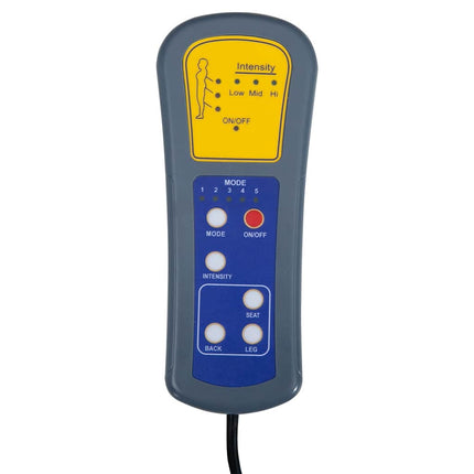 Elektrisk massagefåtölj Grå konstläder