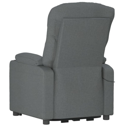 Elektrisk reclinerfåtölj mörkgrå tyg