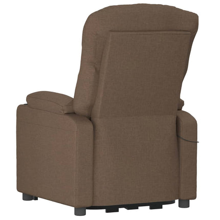 Elektrisk reclinerfåtölj Brun tyg