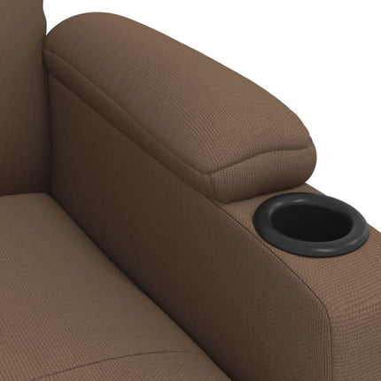 Elektrisk reclinerfåtölj Brun tyg