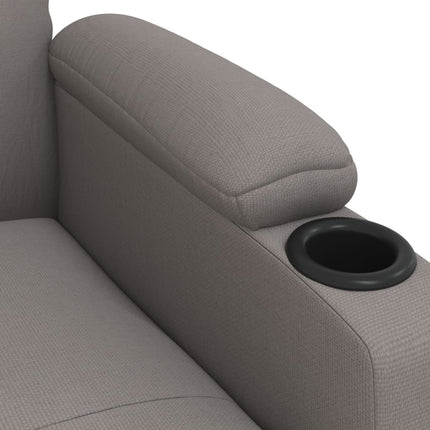 Elektrisk reclinerfåtölj taupe tyg