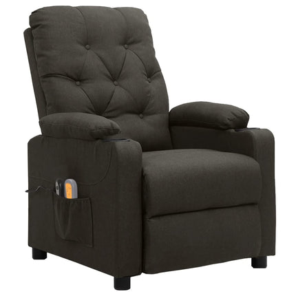 Elektrisk massagefåtölj taupe tyg