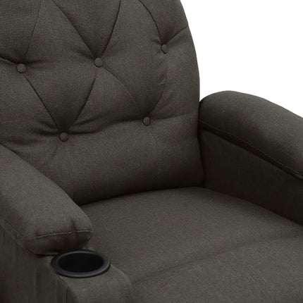 Elektrisk massagefåtölj taupe tyg